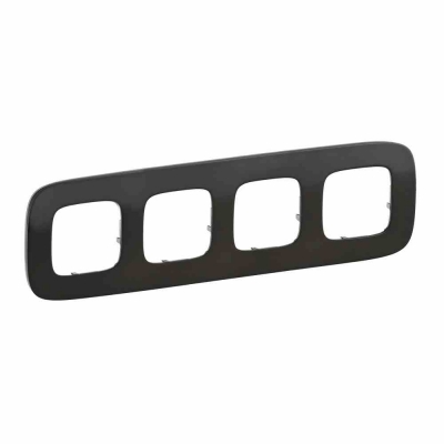 Valena Allure черная сталь рамка 4 местная