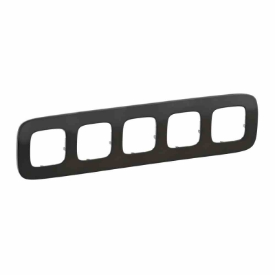 Plate Valena Allure - 5 gang - dark nickel