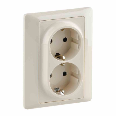 Valena Life rozete bēšs 2-viet ar zemējumu