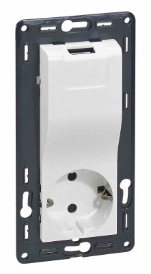 Niloe balts Rozete   a/z.+ USB 1000mA