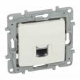RJ 45 Cat.5 UTP socket Niloe - 360° shielded - ivory