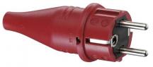Kontaktdakša ar zemējumu gumijas sarkana  250V 16A IP44