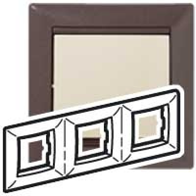 PLAQUE 3POSTES HORIZONTALE UMBER