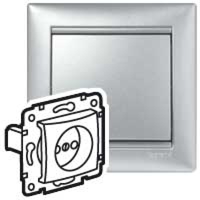 Силовая розетка - Valena - 2К - на винтах - 10/16 А - 230/250 В~ - алюминий