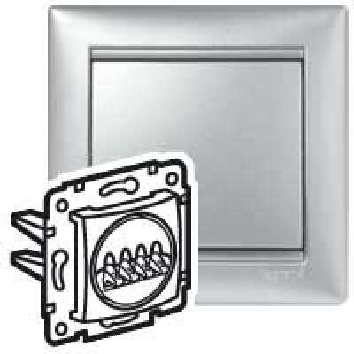 Розетка для колонок - Valena - двойная - алюминий