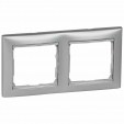Рамка - Valena - 2 поста - алюминий/серебряныи? штрих