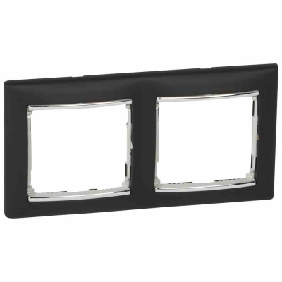 PLAQUE  2 P H. BLACK/SILVER