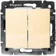 Выключатель двухклавишный - Valena - 10 AX - 250 В~ - слоновая кость