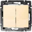 Выключатель двухклавишный - Valena - 10 AX - 250 В~ - слоновая кость