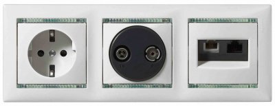 PRISE TV/RD CABLE 862MHZ IVOIRE