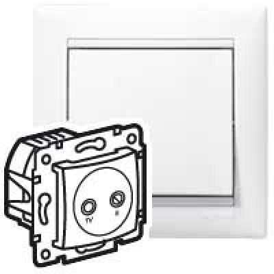 Розетка TV-FM - Valena - проходная - 14 дБ - 862 МГц - белый