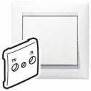 Valena balts Centr.plate TV+FM