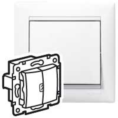 Выключатель двухклавишный с индикацией - Valena - 10 AX - 250 В~ - белый