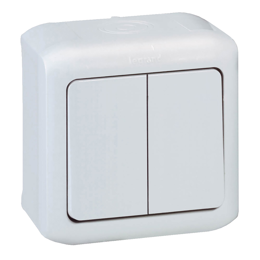 2 gang two-way switch Forix - surface mounting - 10 AX - 250 V~ - white