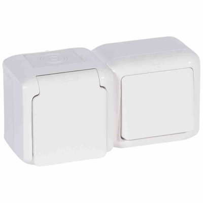 Forix IP44 balts v/a Bloks 2v.(Sl.+Roz.)