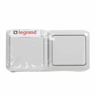 One-way switch + 2P+E German standard socket outlet Forix - 16 A -250 V~ -grey