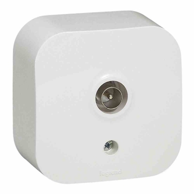 Television socket Forix - surface mounting - IP 2X - male connector - white
