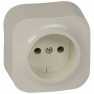 2P socket outlet Forix - surface mounting - IP 2X - 16 A - 250 V~ - ivory