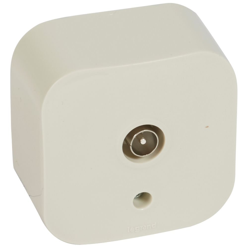 Television socket Forix - surface mounting - IP 2X - male connector - ivory
