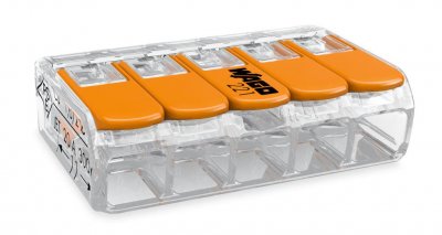 WAGO COMPACT Splicing Connector 5-conductor 4mm2 32A