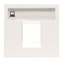 ZENIT balts Centr.plate RJ45x1 2M