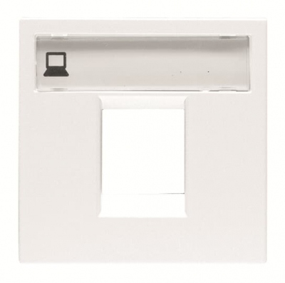 ZENIT balts Centr.plate RJ45x1 2M