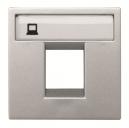 ZENIT alum Centr.plate RJ45x1 2M