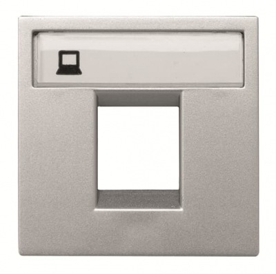 ZENIT alum Centr.plate RJ45x1 2M