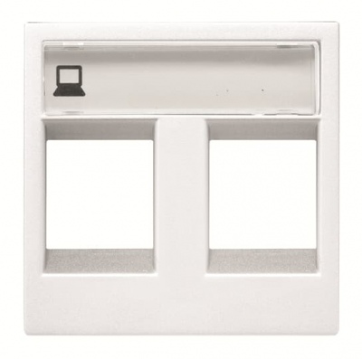 ZENIT balts Centr.plate RJ45x2 2M