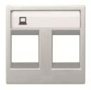 ZENIT alum Centr.plate RJ45x2 2M