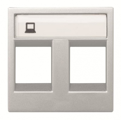 ZENIT alum Centr.plate RJ45x2 2M