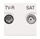 ZENIT balts Rozete TV-R/SAT ligzda gala (trijsturveida) 2M