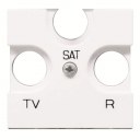 ZENIT balts Centr.plate TV/R/FM 2M