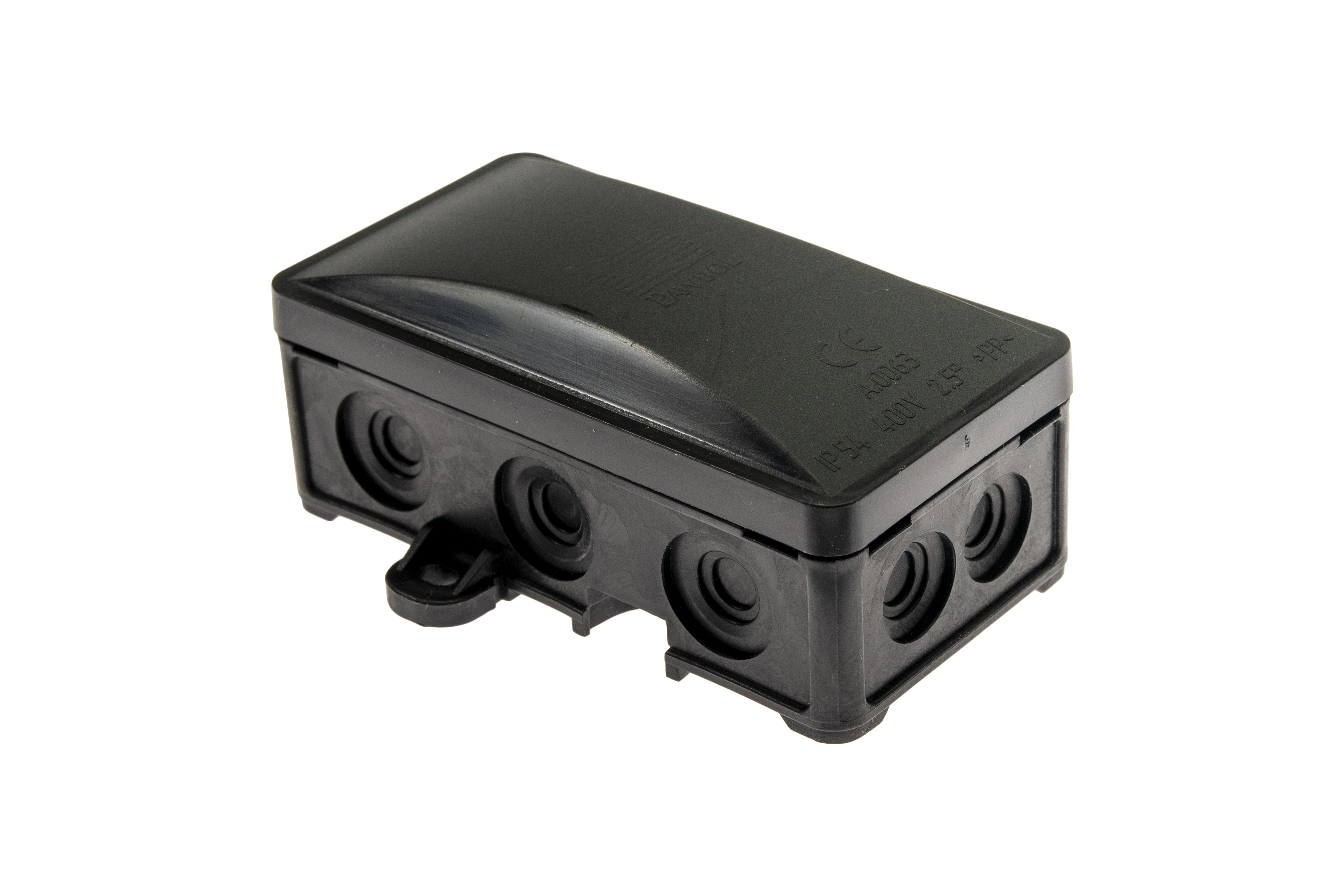 Surface mounted box black UV 90x45x40mm IP54