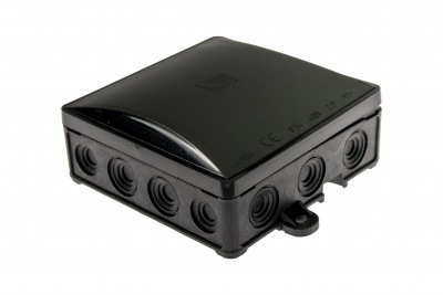 Surface mounted box black UV 90x90x40mm IP54