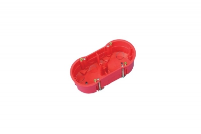 PK60 2-gang, for gypsum walls,d2x68/46 Halogen fr.