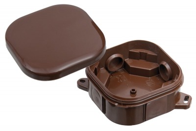 Nozarkārba virsapmetuma IP54 92x92x44mm brūna klik vāks IP54 halogenbrīva