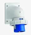 CEE angled appliance plug, IP67, 16A, 3-pole, 230V, 6h, blue