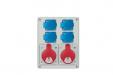 R-BOX 240 rozešu sadale 4xšuko/2x5p16A IP44