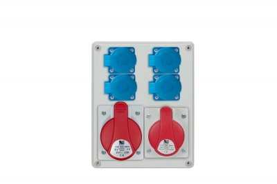 R-BOX 240,  1x32A/5p, 1x16A/5p, 4x250V