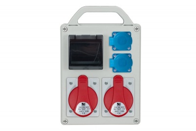 R-BOX 240R 4S,  2x32A/5p, 2x250V  ar tuksu logu