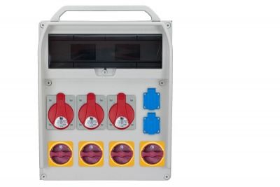 R-BOX 460R 17S,  3x32A/5p, 2x250V, 4x wyl. 0/1, em