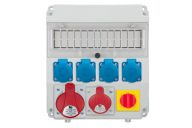 R-BOX LUX 320,  1x32A/5P, 1x16A/5p, 4x250V, wyl.L/P, puste okno