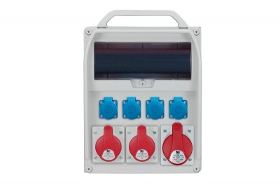 R-BOX 380R 13S,  1x32A/5p, 2x16A/5p, 4x250V, empty