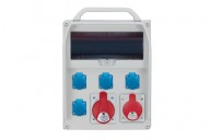 R-BOX 380R 13S,  1x32A/5p, 1x16A/5p, 4x250V, puste