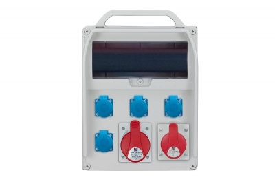 R-BOX 380R 13S,  1x32A/5p, 1x16A/5p, 4x250V, puste