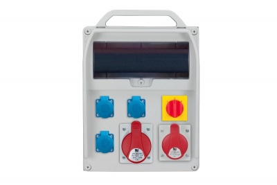 R-BOX 380R 13S,  1x32A/5p, 1x16A/5p, 3x250V, wyl.