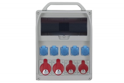 R-BOX 460R rozešu sadale 2x32A/5P, 2x16A/5P, 5xSchuko, ar automātieskiem slēdžiem 2xB32A/3P, 2xB16A/3P IP44