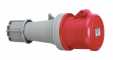 CEE connector, IP44, 63A, 5-pole, 400V, 6h, red