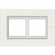 Axolute RECTANGULAR white Limoges Frame 2 vietigs - vertical